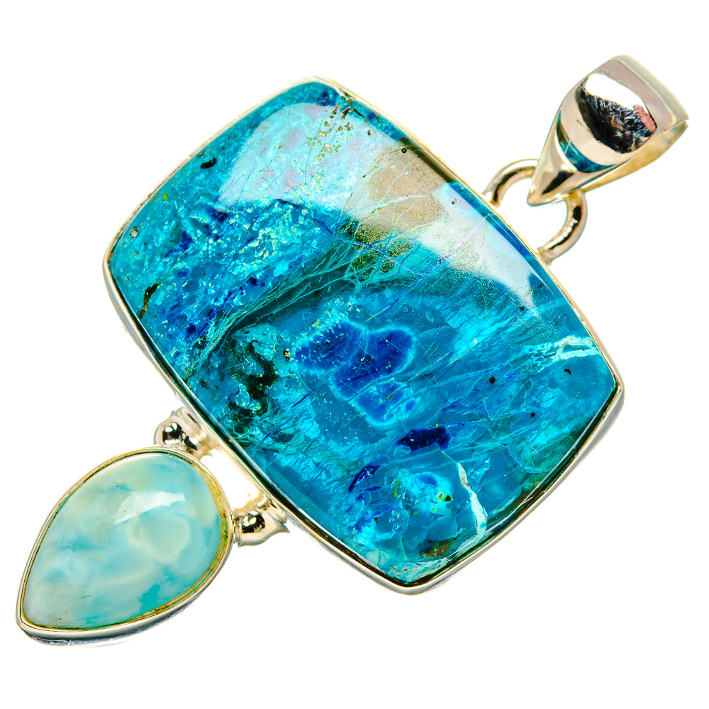 Chrysocolla Pendants handcrafted by Anasilvercos - PD33558 - Photo 2