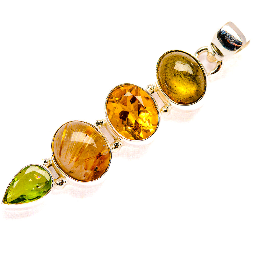 Rutilated Quartz Pendants handcrafted by Anasilvercos - PD33575 - Photo 2