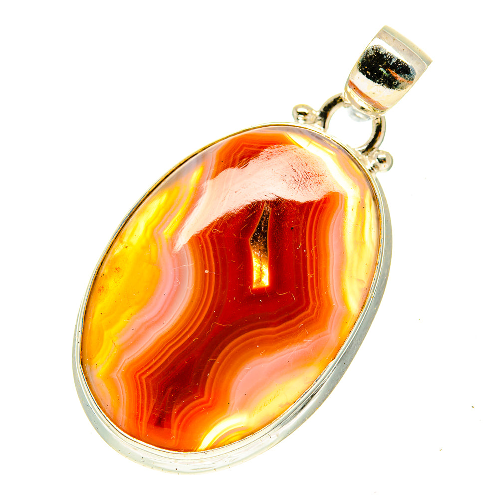 Red Botswana Agate Pendants handcrafted by Anasilvercos - PD3358