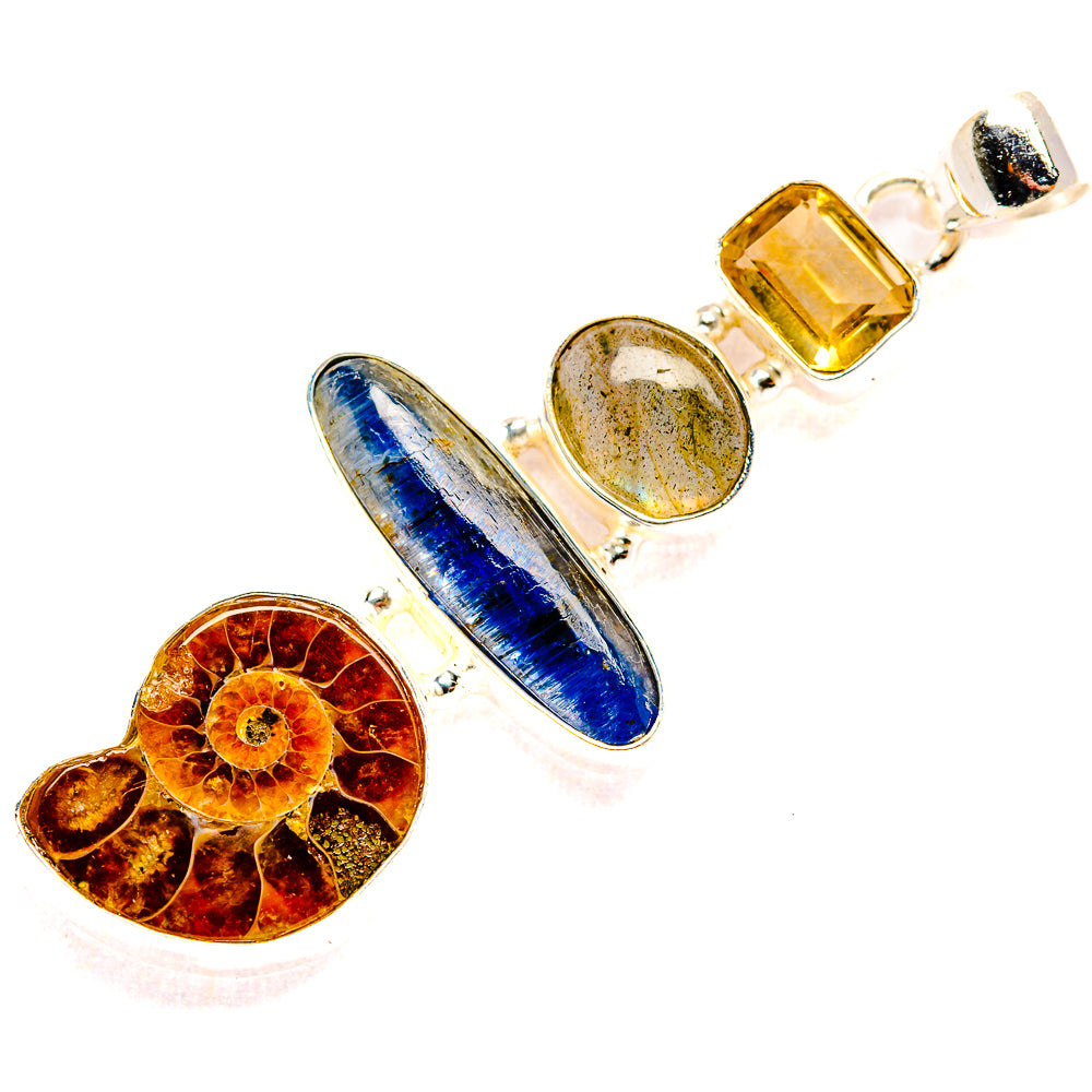 Ammonite Fossil Pendants handcrafted by Anasilvercos - PD33583 - Photo 2