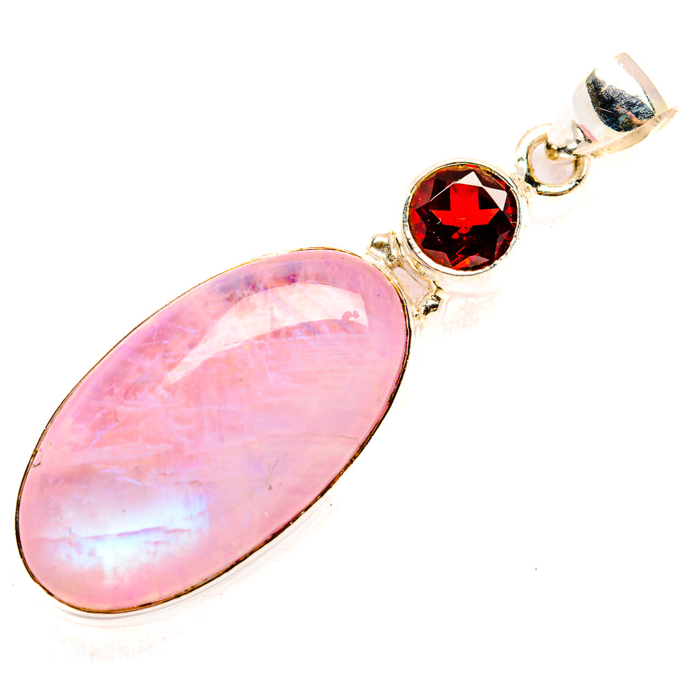 Pink Moonstone Pendants handcrafted by Anasilvercos - PD33594 - Photo 2