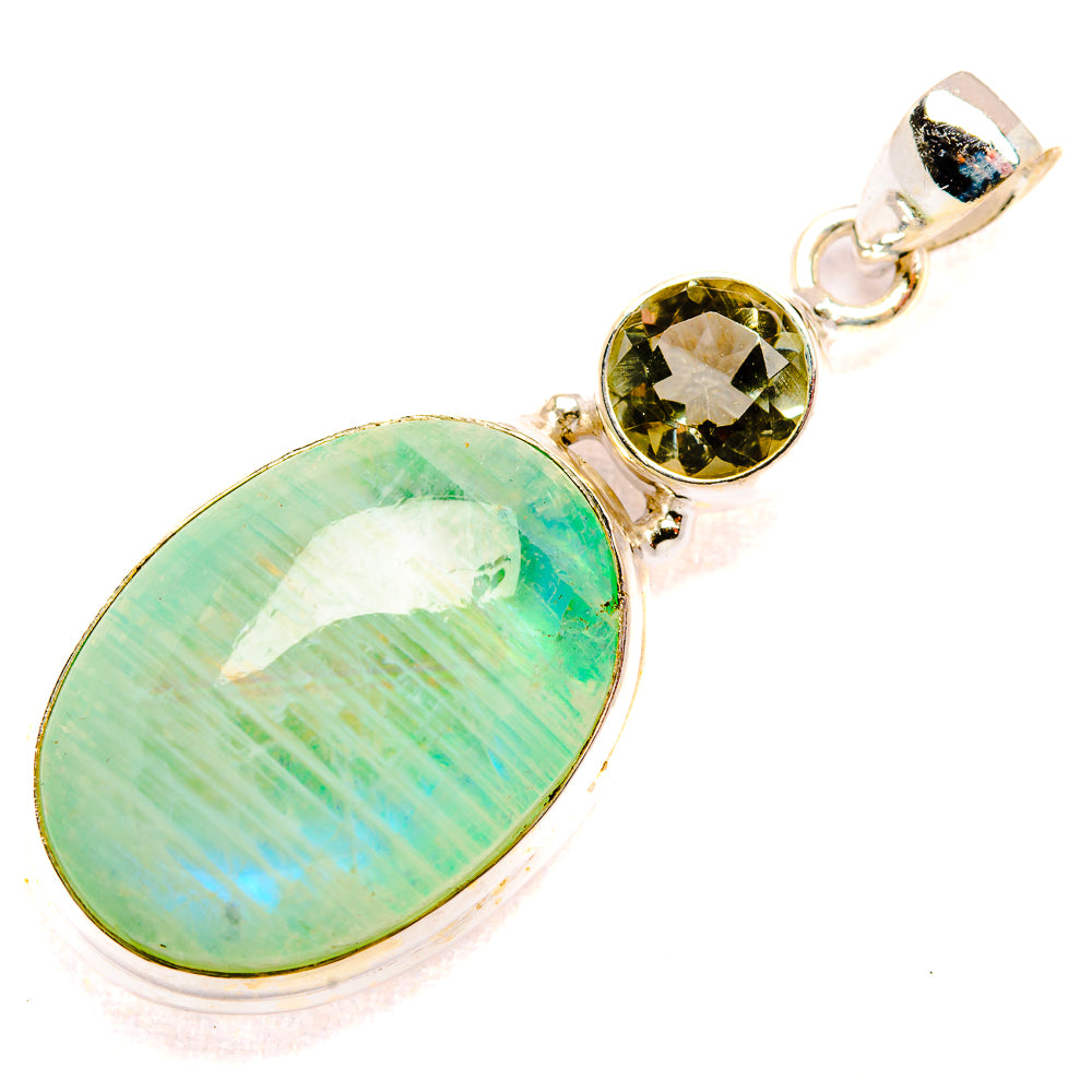 Green Moonstone Pendants handcrafted by Anasilvercos - PD33596 - Photo 2