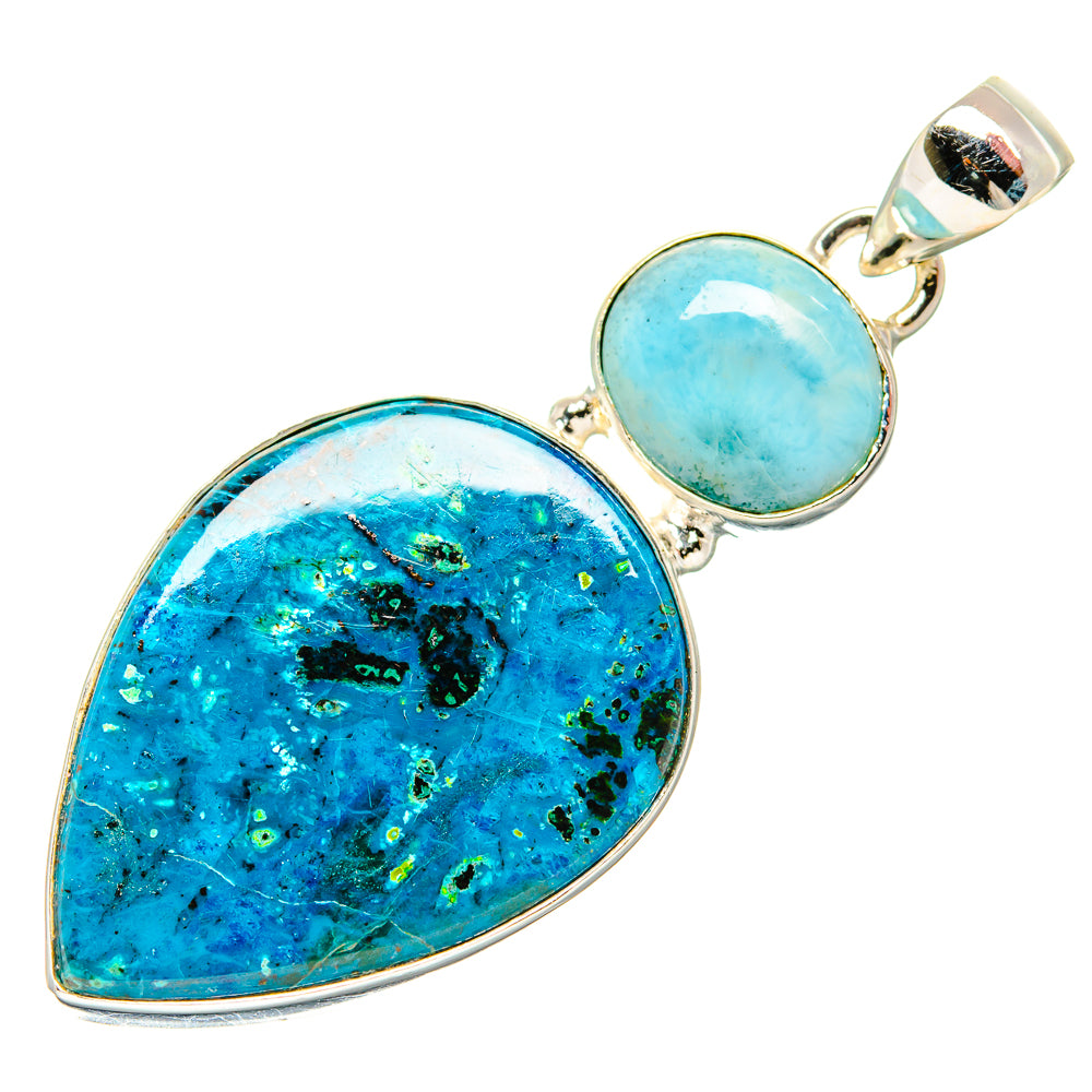 Chrysocolla Pendants handcrafted by Anasilvercos - PD33630 - Photo 2