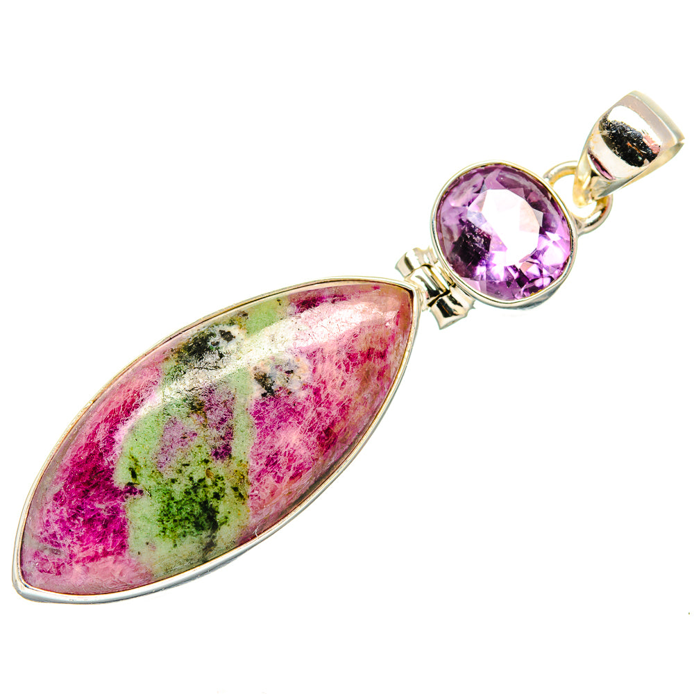 Ruby Zoisite Pendants handcrafted by Anasilvercos - PD33632 - Photo 2