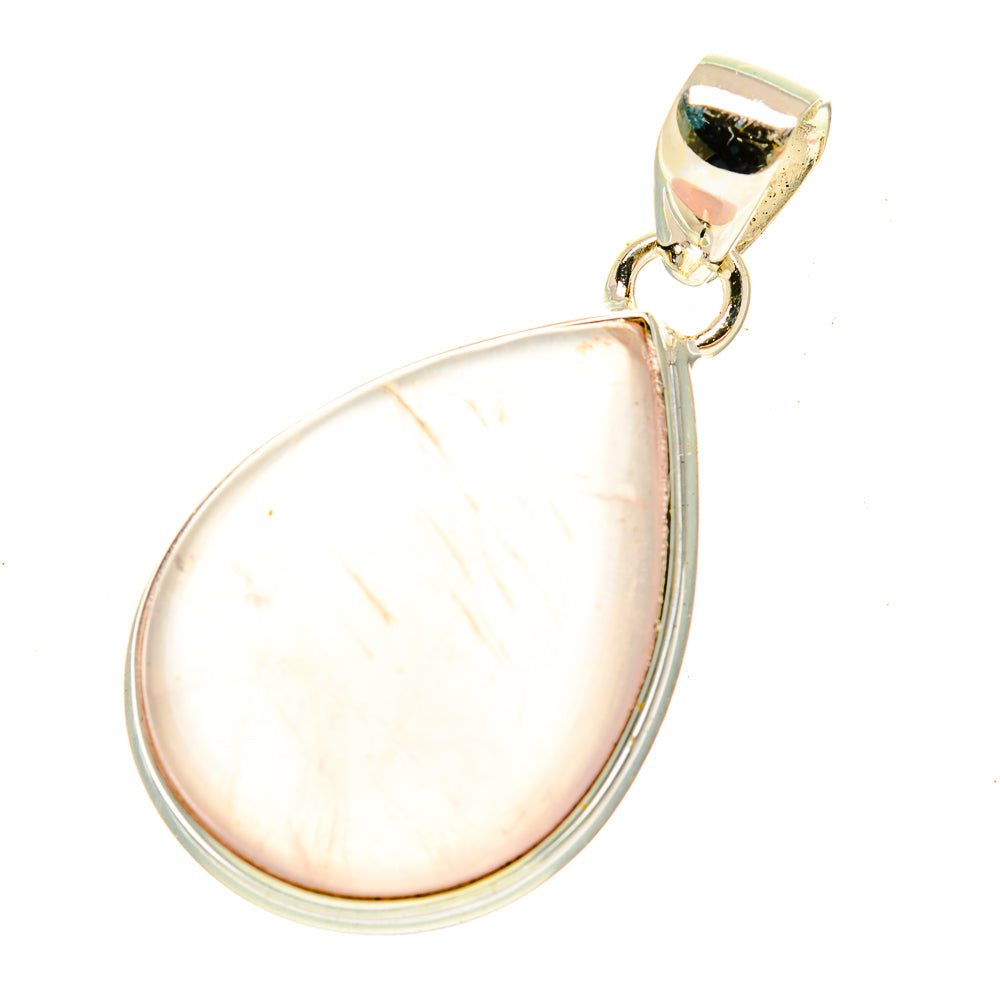 Rose Quartz Pendants handcrafted by Anasilvercos - PD3366