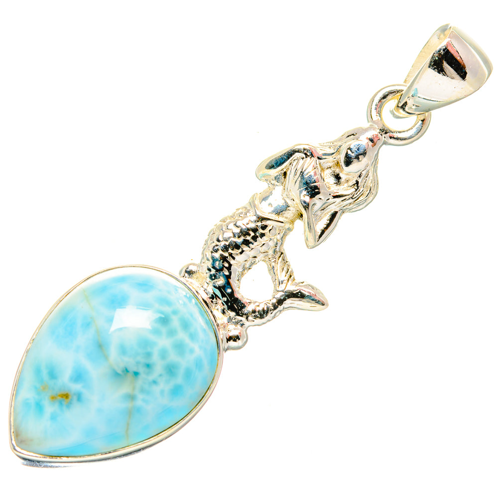 Larimar Mermaid Pendants handcrafted by Anasilvercos - PD33678 - Photo 2