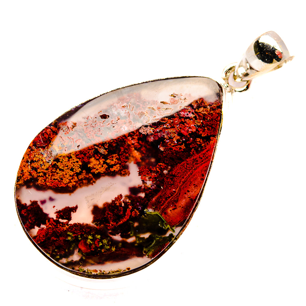 Indonesian Plume Agate Pendants handcrafted by Anasilvercos - PD33685 - Photo 2