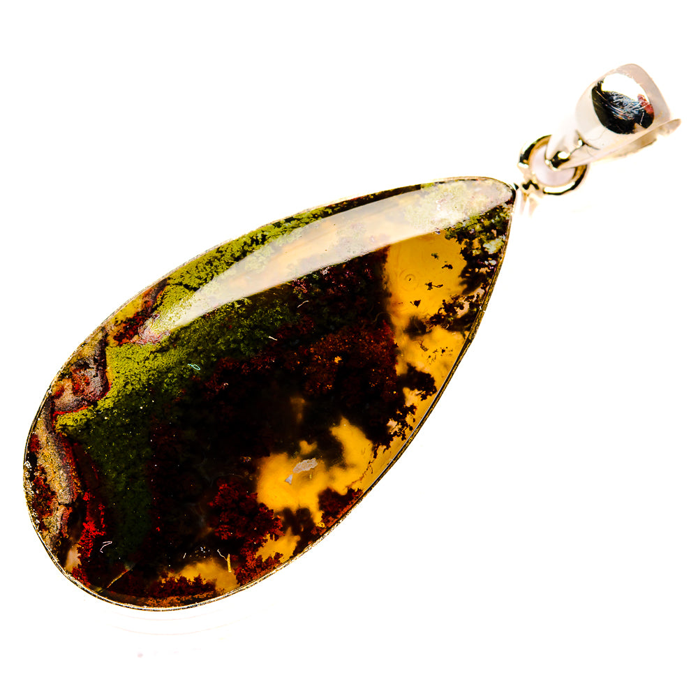 Indonesian Plume Agate Pendants handcrafted by Anasilvercos - PD33689 - Photo 2