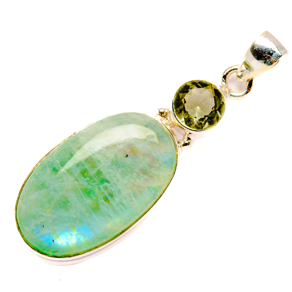 Green Moonstone Pendants handcrafted by Anasilvercos - PD33704 - Photo 2