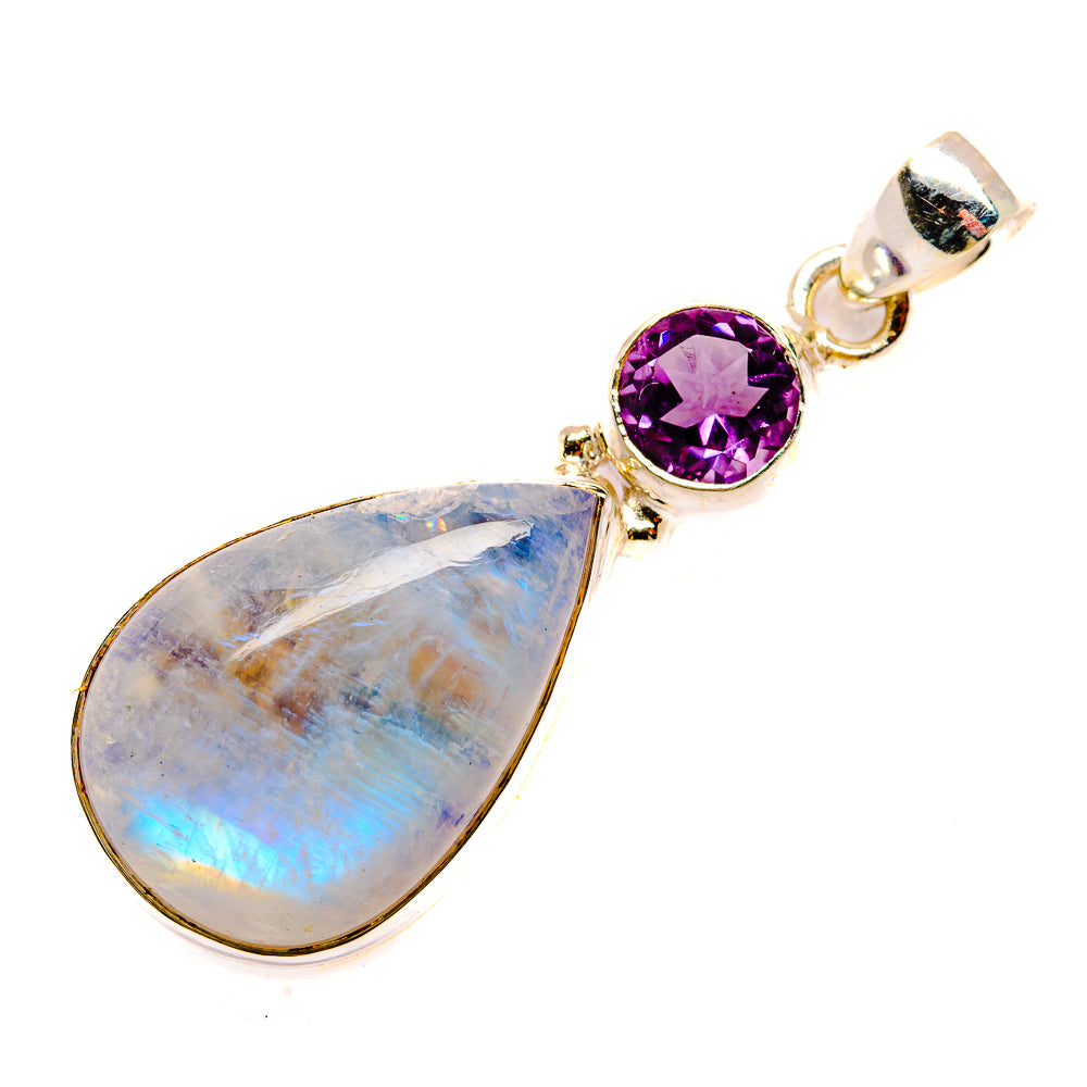 Rainbow Moonstone Pendants handcrafted by Anasilvercos - PD33705 - Photo 2