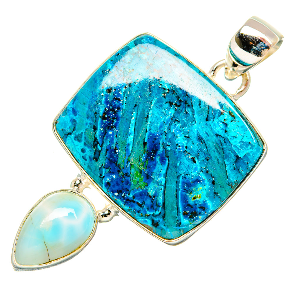 Chrysocolla Pendants handcrafted by Anasilvercos - PD33725 - Photo 2