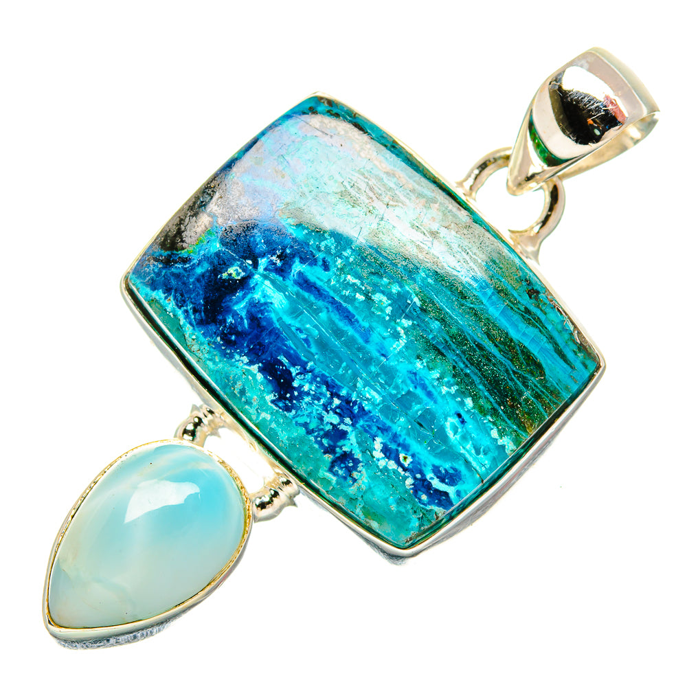 Chrysocolla Pendants handcrafted by Anasilvercos - PD33763 - Photo 2