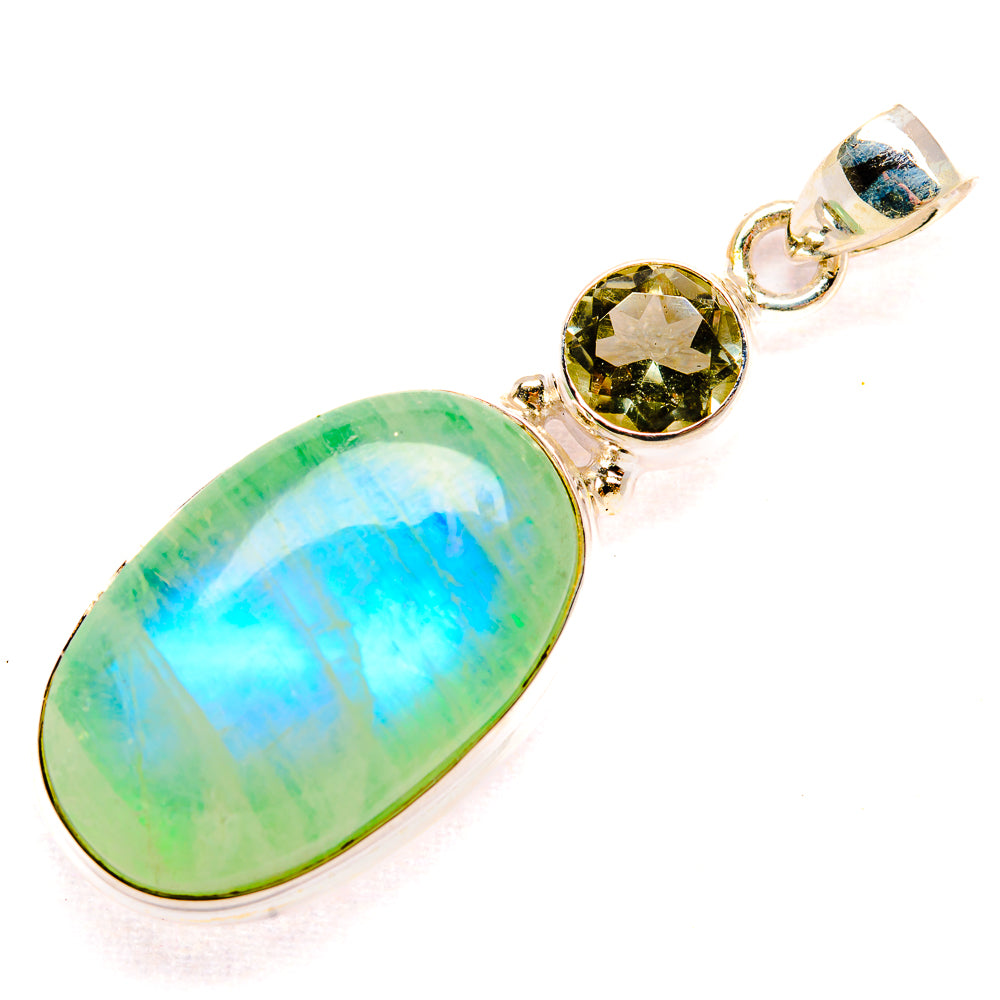 Green Moonstone Pendants handcrafted by Anasilvercos - PD33794 - Photo 2