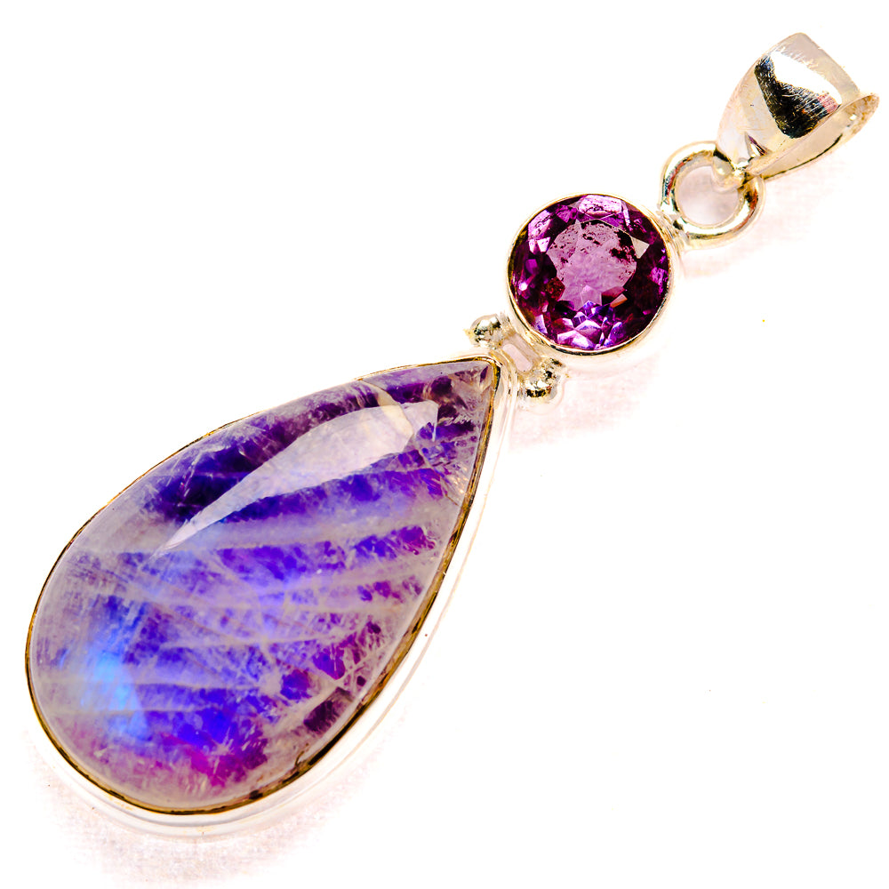 Rainbow Moonstone Pendants handcrafted by Anasilvercos - PD33795 - Photo 2