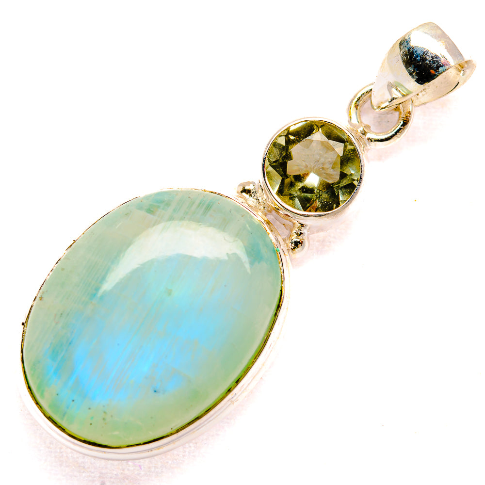 Green Moonstone Pendants handcrafted by Anasilvercos - PD33796 - Photo 2
