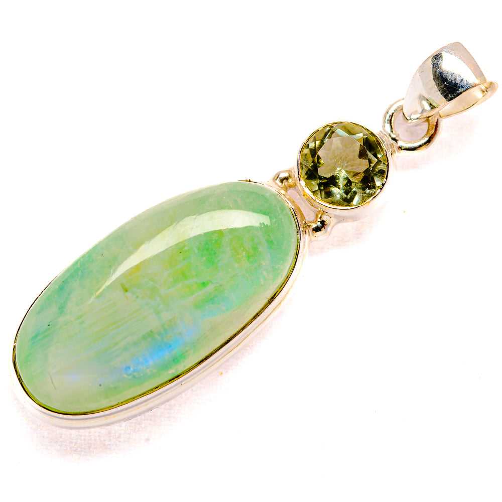 Green Moonstone Pendants handcrafted by Anasilvercos - PD33797 - Photo 2