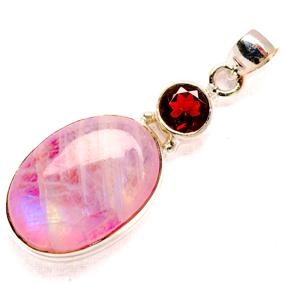 Pink Moonstone Pendants handcrafted by Anasilvercos - PD33798 - Photo 2