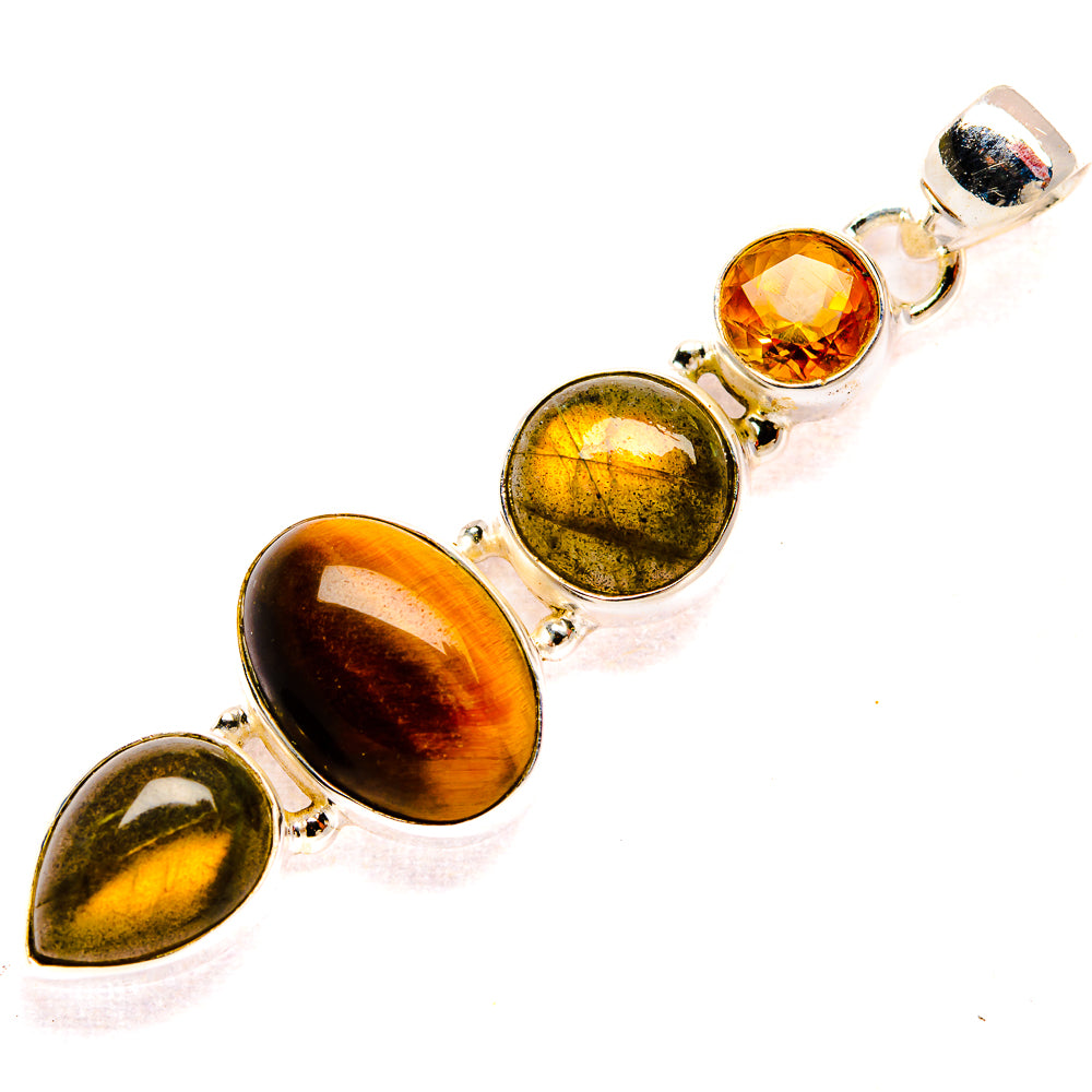 Tiger Eye Pendants handcrafted by Anasilvercos - PD33808 - Photo 2