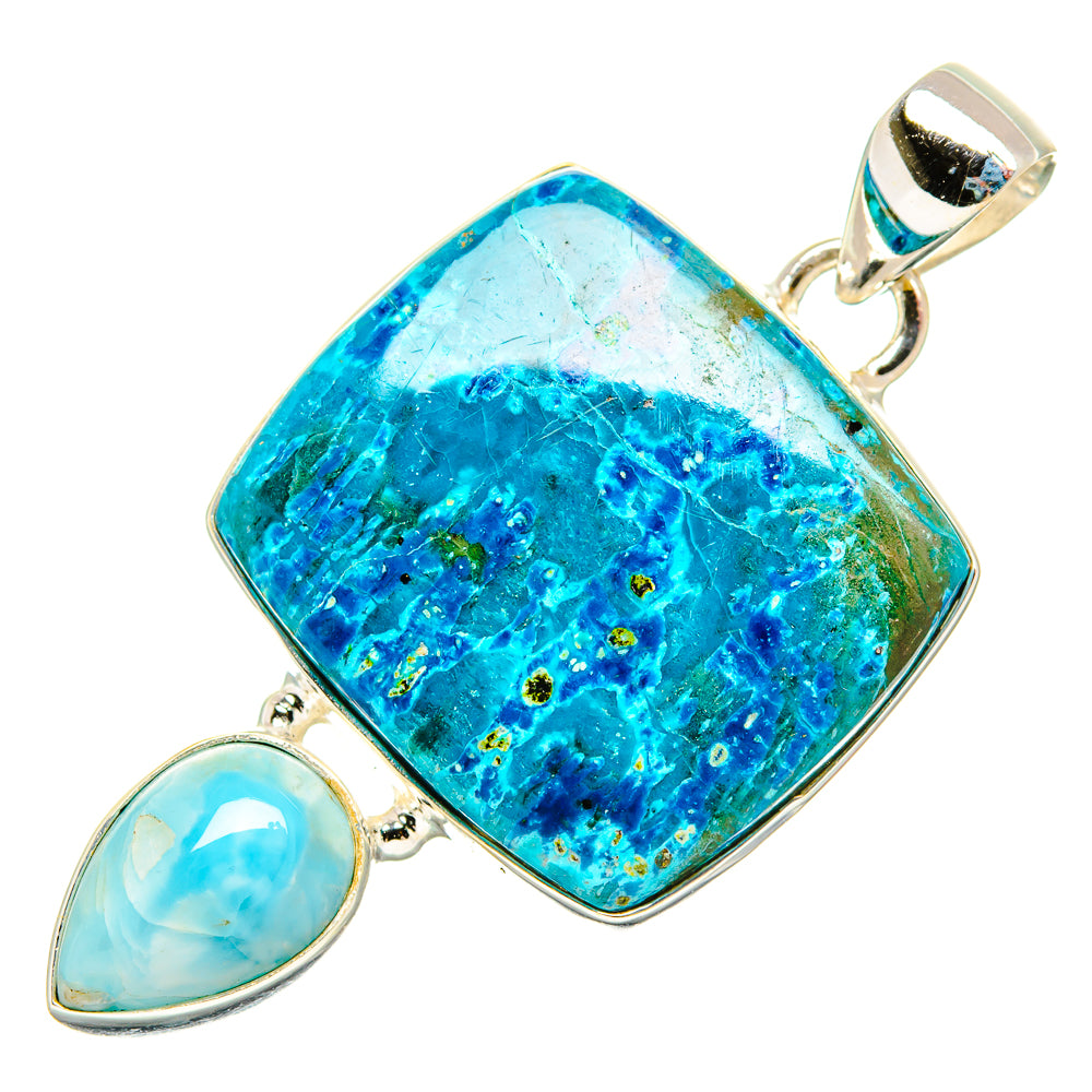 Chrysocolla Pendants handcrafted by Anasilvercos - PD33815 - Photo 2