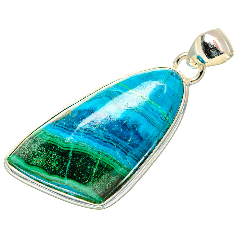 Malachite In Chrysocolla Pendants handcrafted by Anasilvercos - PD33820 - Photo 2