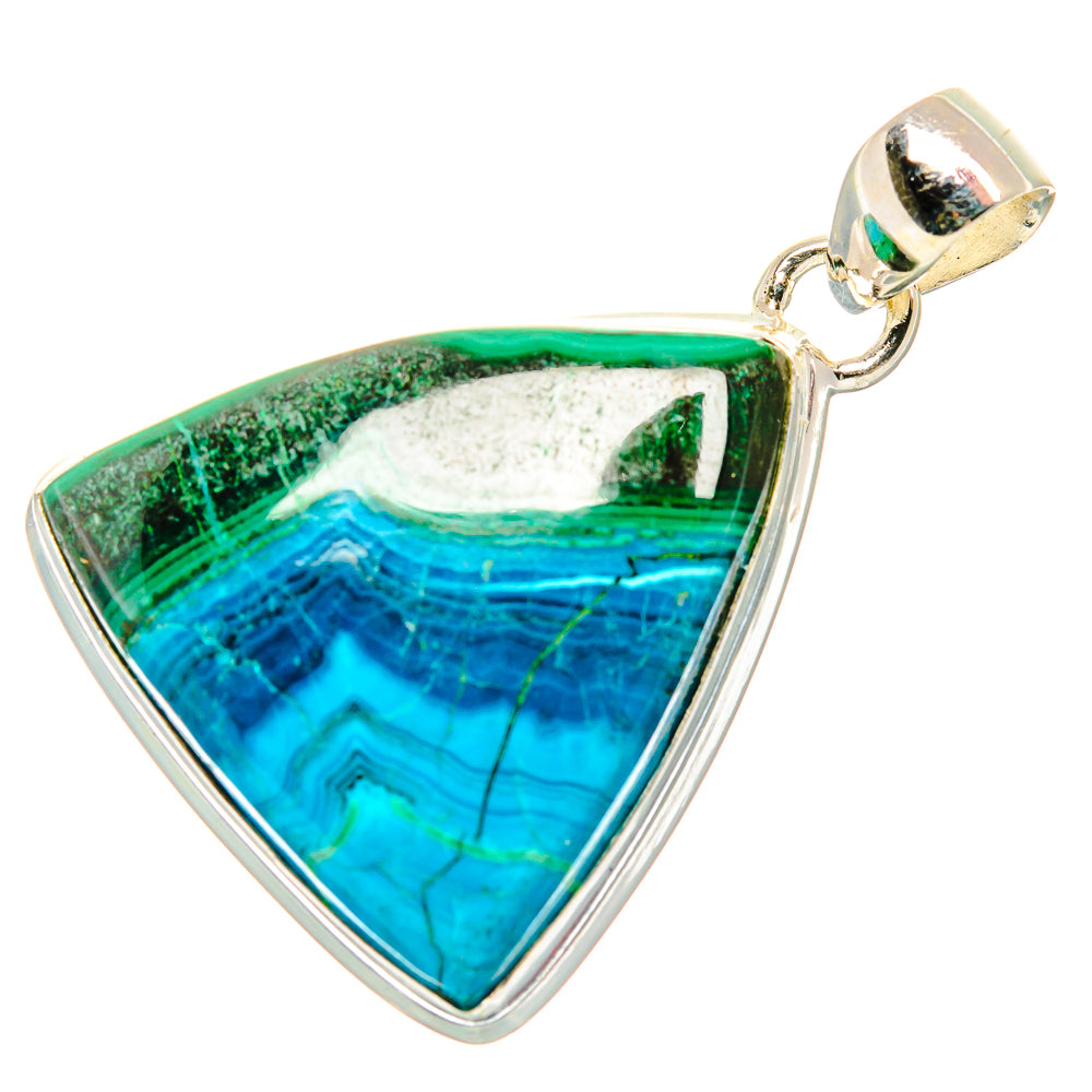 Malachite In Chrysocolla Pendants handcrafted by Anasilvercos - PD33830 - Photo 2