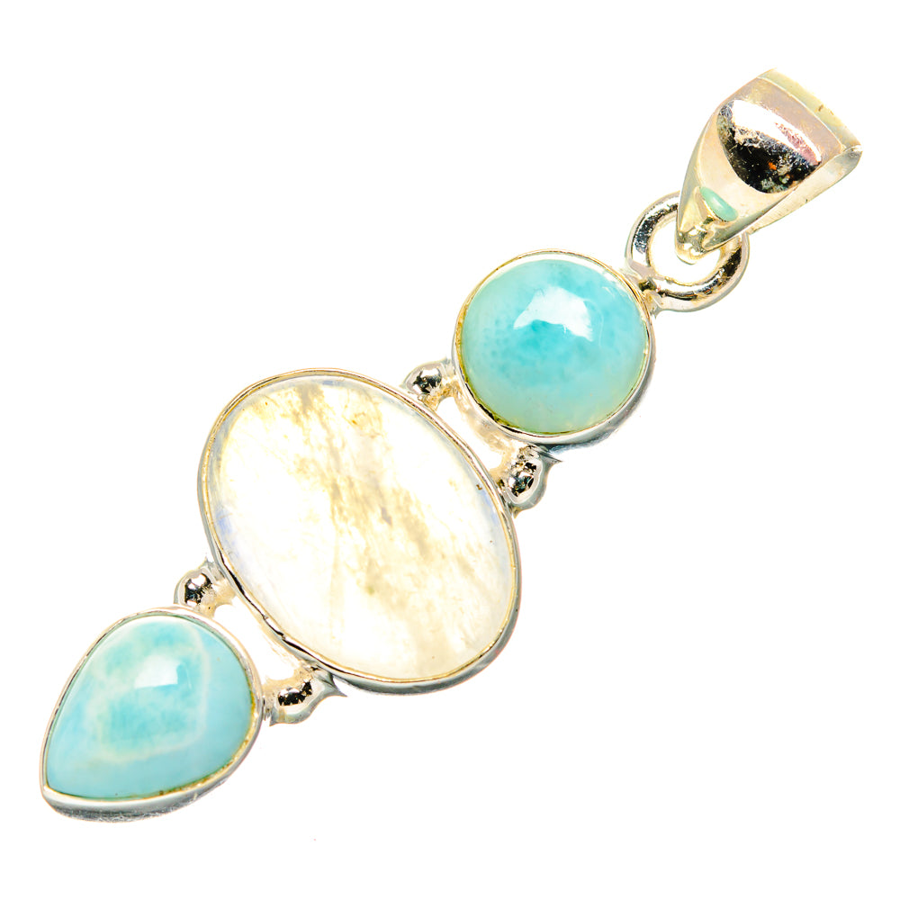 Rainbow Moonstone Pendants handcrafted by Anasilvercos - PD33841 - Photo 2