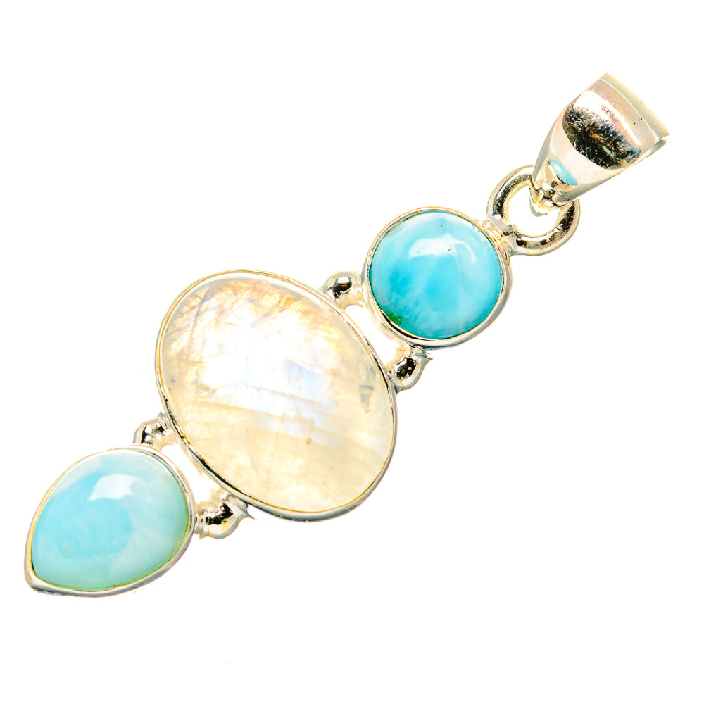 Rainbow Moonstone Pendants handcrafted by Anasilvercos - PD33843 - Photo 2