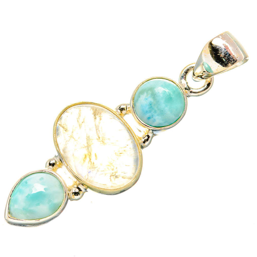 Rainbow Moonstone Pendants handcrafted by Anasilvercos - PD33844 - Photo 2