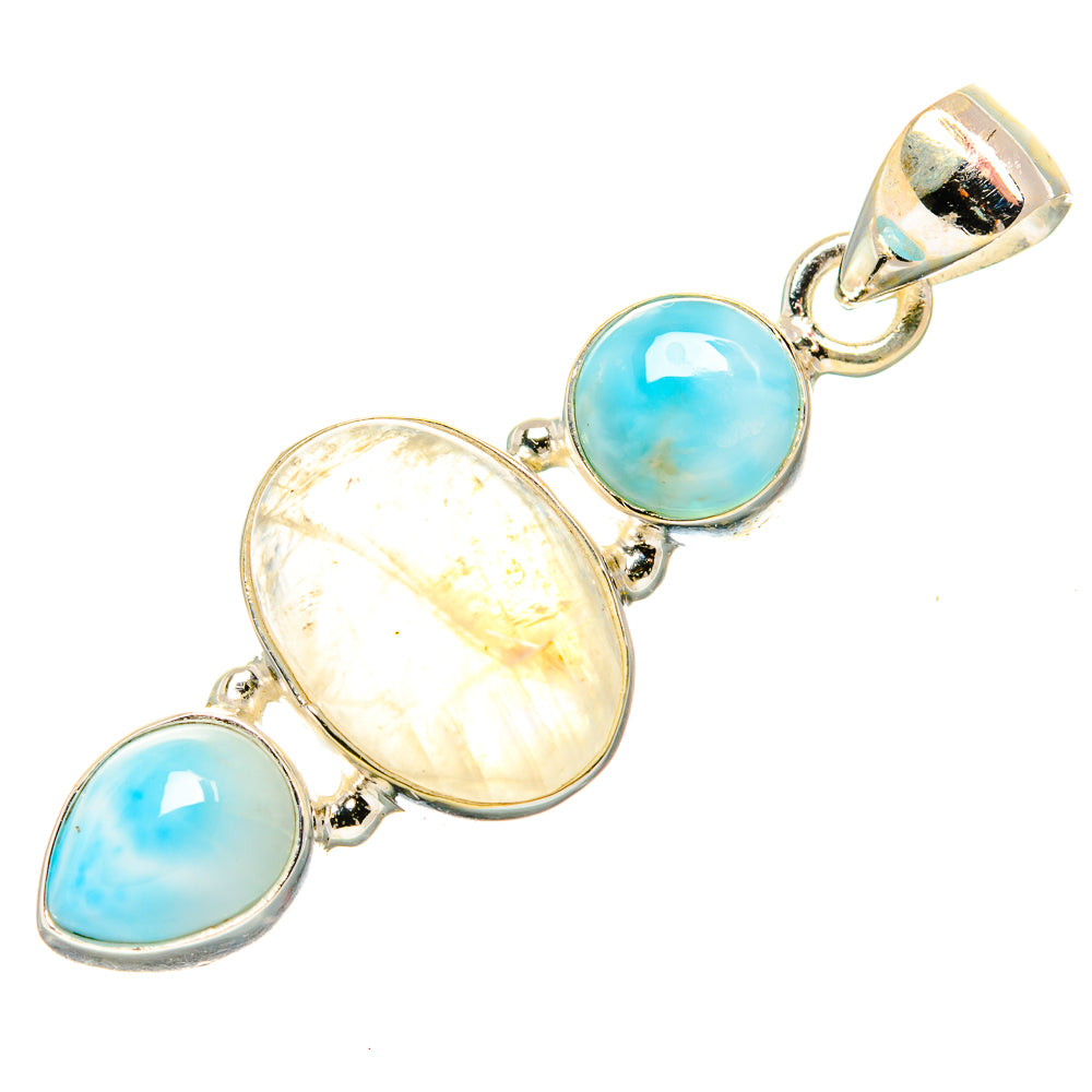 Rainbow Moonstone Pendants handcrafted by Anasilvercos - PD33852 - Photo 2