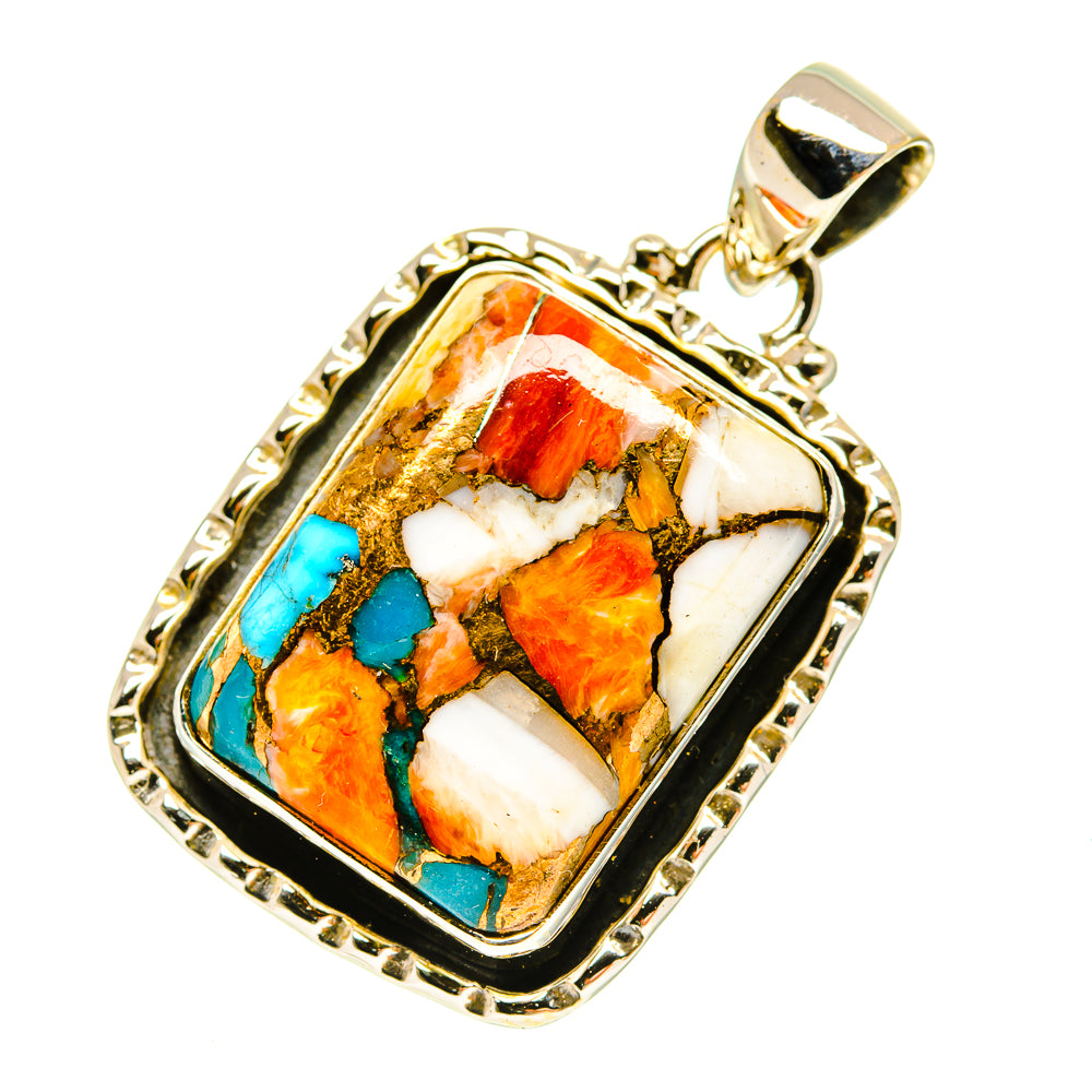 Blue Copper Composite Turquoise Pendants handcrafted by Anasilvercos - PD3389