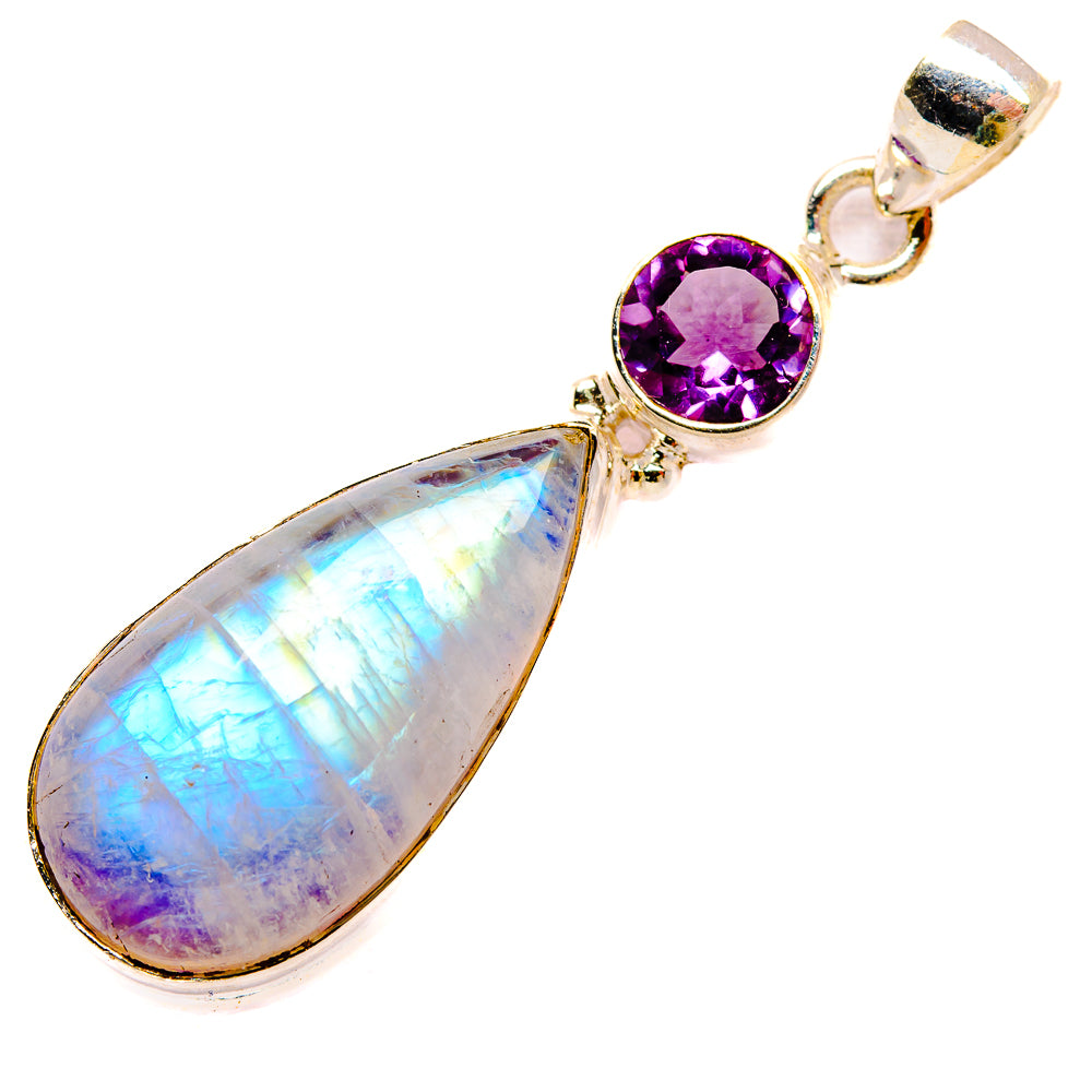Rainbow Moonstone Pendants handcrafted by Anasilvercos - PD33906 - Photo 2