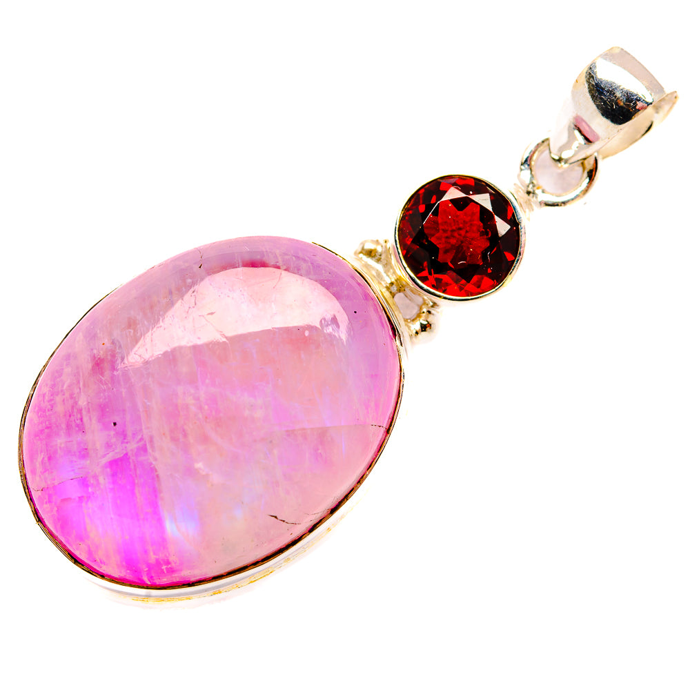 Pink Moonstone Pendants handcrafted by Anasilvercos - PD33908 - Photo 2