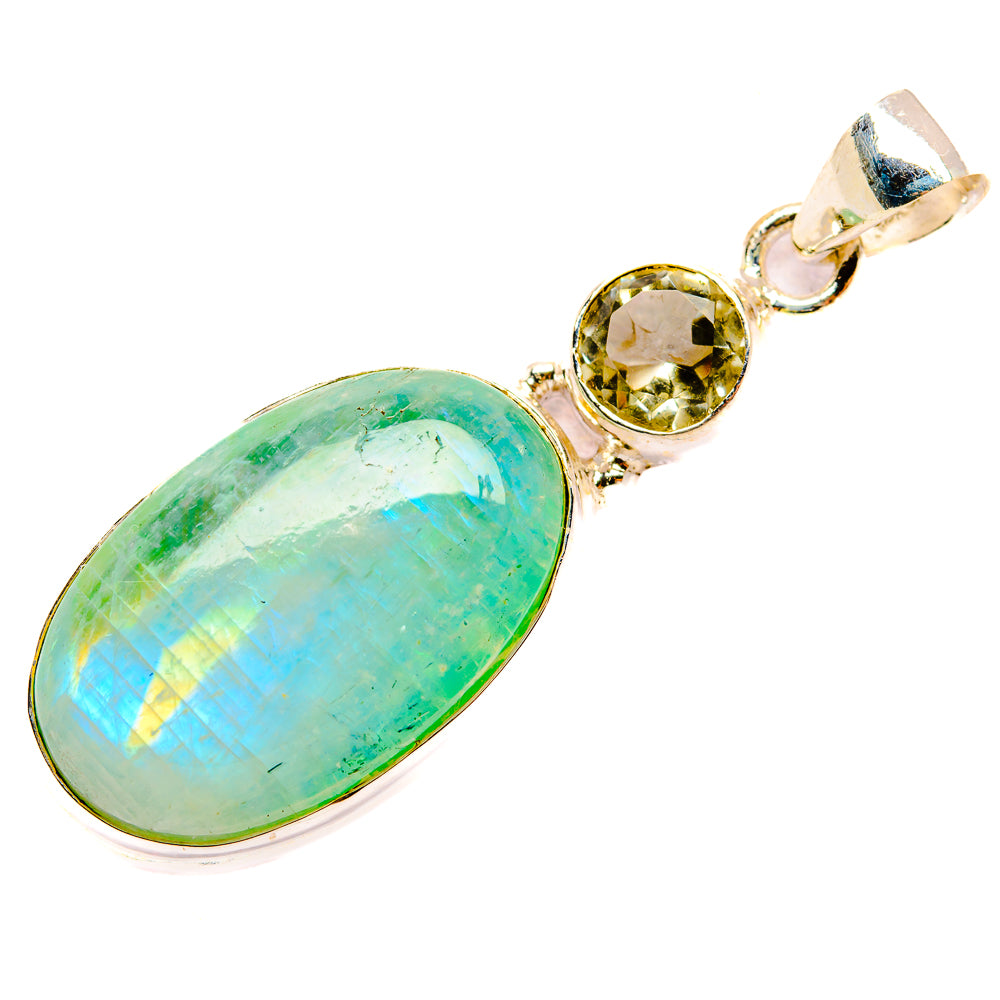 Green Moonstone Pendants handcrafted by Anasilvercos - PD33910 - Photo 2