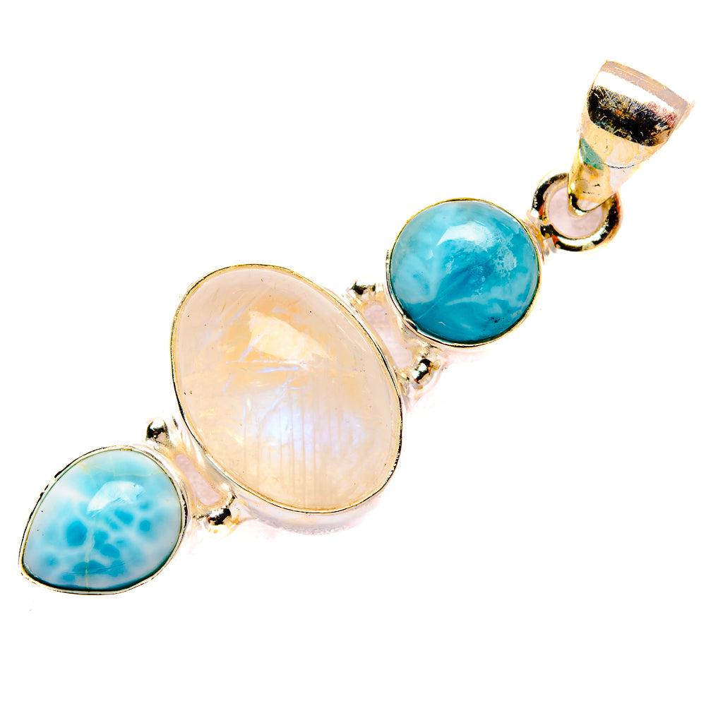 Rainbow Moonstone Pendants handcrafted by Anasilvercos - PD33913 - Photo 2