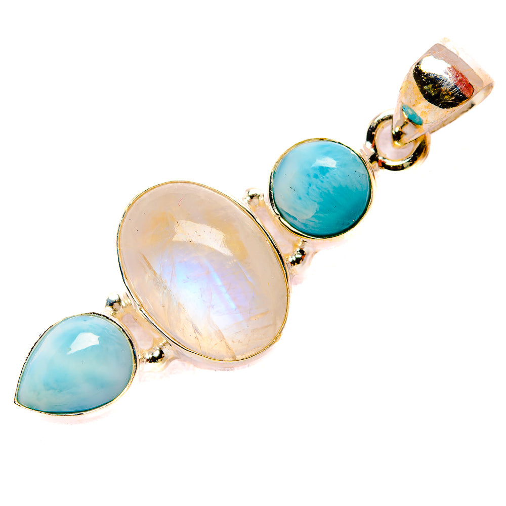 Rainbow Moonstone Pendants handcrafted by Anasilvercos - PD33914 - Photo 2