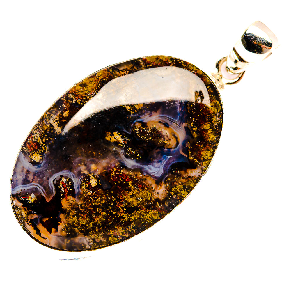 Indonesian Plume Agate Pendants handcrafted by Anasilvercos - PD33920 - Photo 2