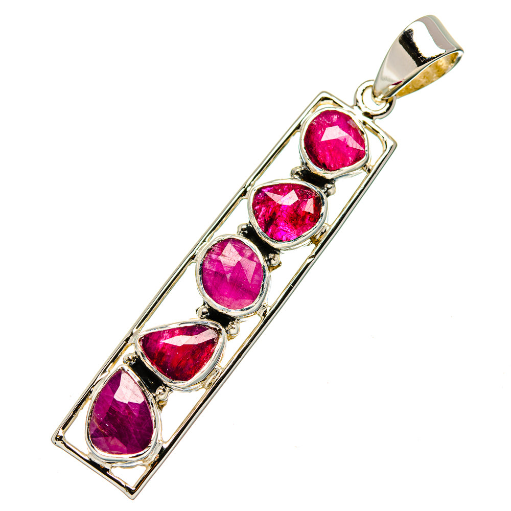 Pink Tourmaline Pendants handcrafted by Anasilvercos - PD33959 - Photo 2