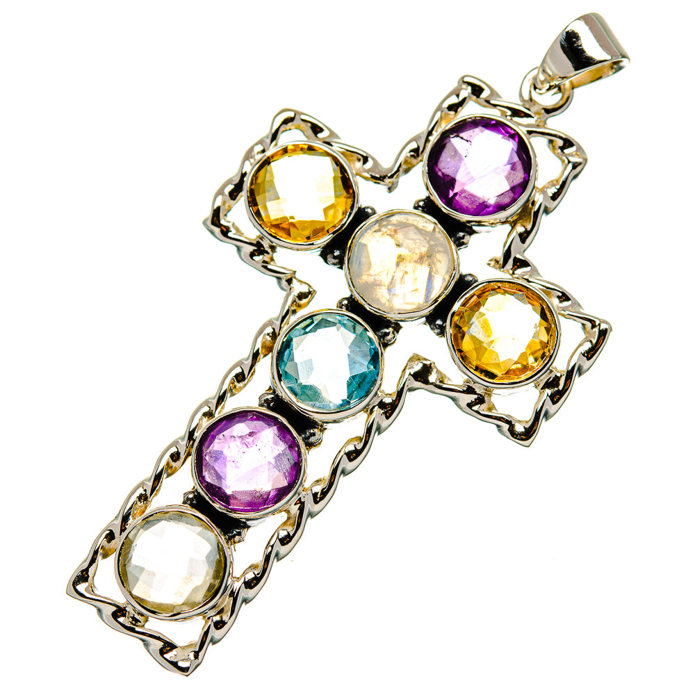 Rainbow Moonstone Pendants handcrafted by Anasilvercos - PD33962 - Photo 2