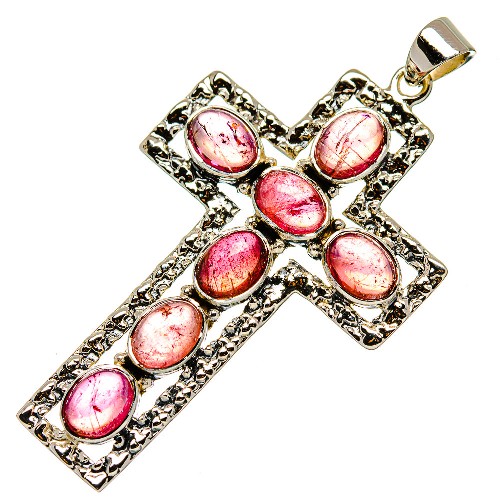 Pink Tourmaline Pendants handcrafted by Anasilvercos - PD33965 - Photo 2