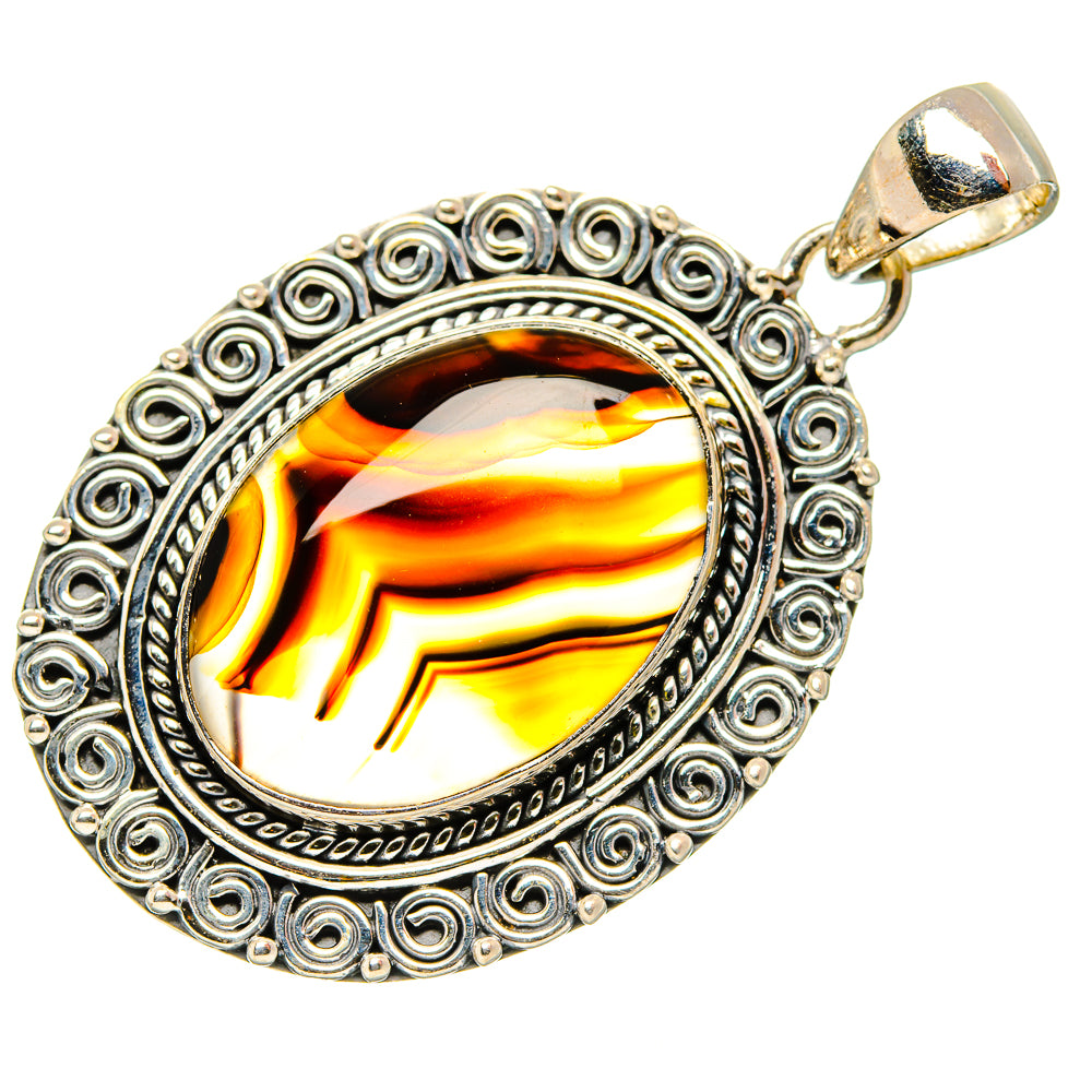 Botswana Agate Pendants handcrafted by Anasilvercos - PD33979 - Photo 2