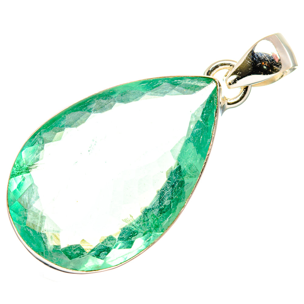 Green Fluorite Pendants handcrafted by Anasilvercos - PD33984 - Photo 2