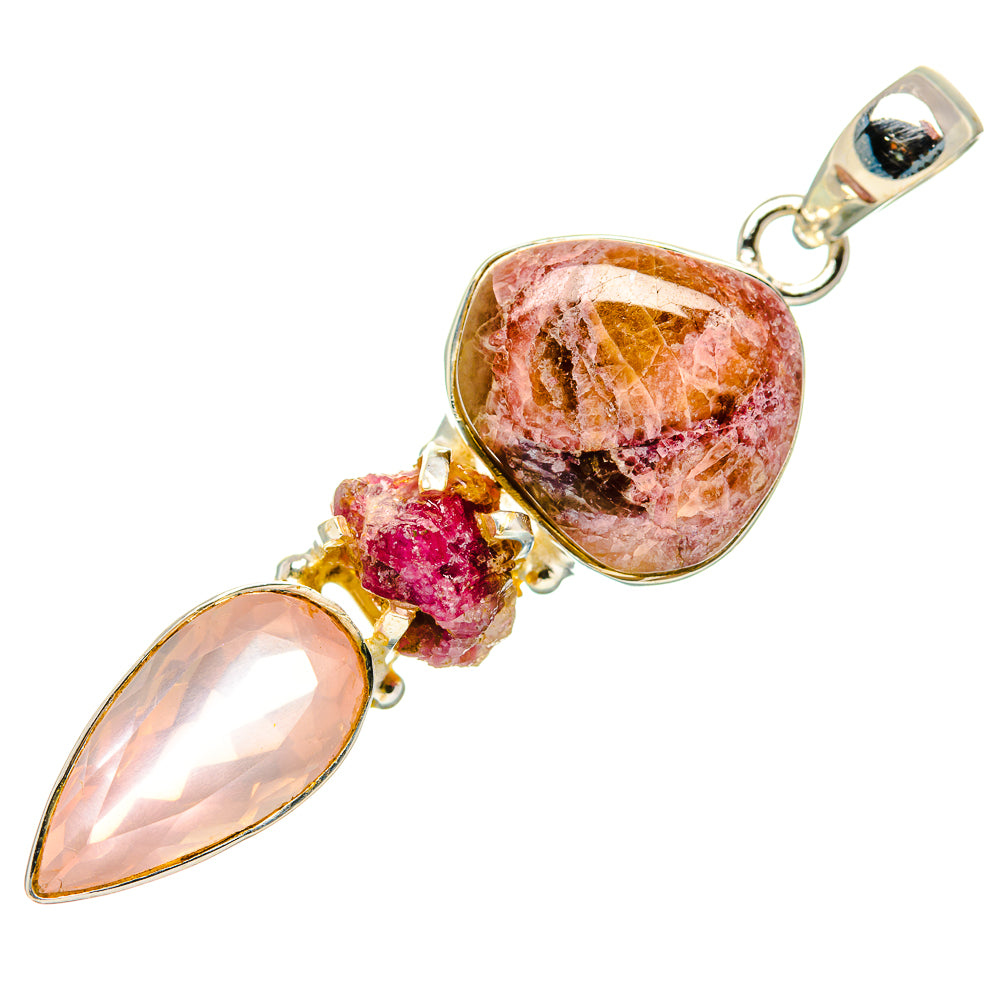 Pink Tourmaline Pendants handcrafted by Anasilvercos - PD33993 - Photo 2