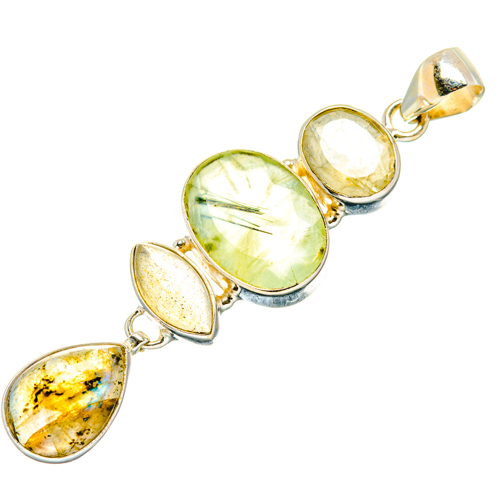 Prehnite Pendants handcrafted by Anasilvercos - PD34001 - Photo 2