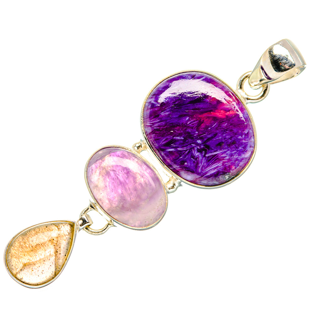 Charoite Pendants handcrafted by Anasilvercos - PD34010 - Photo 2