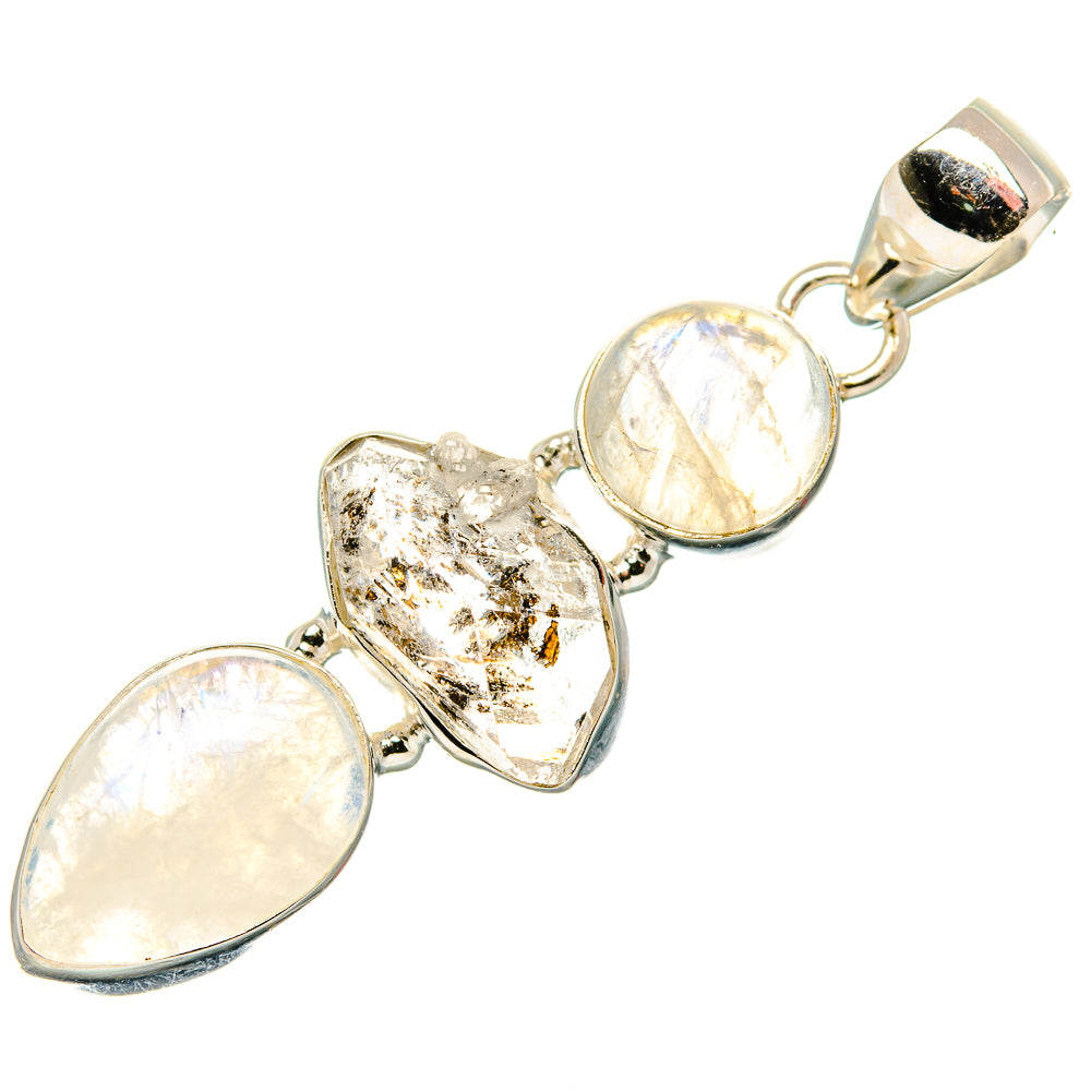 Rainbow Moonstone Pendants handcrafted by Anasilvercos - PD34014 - Photo 2
