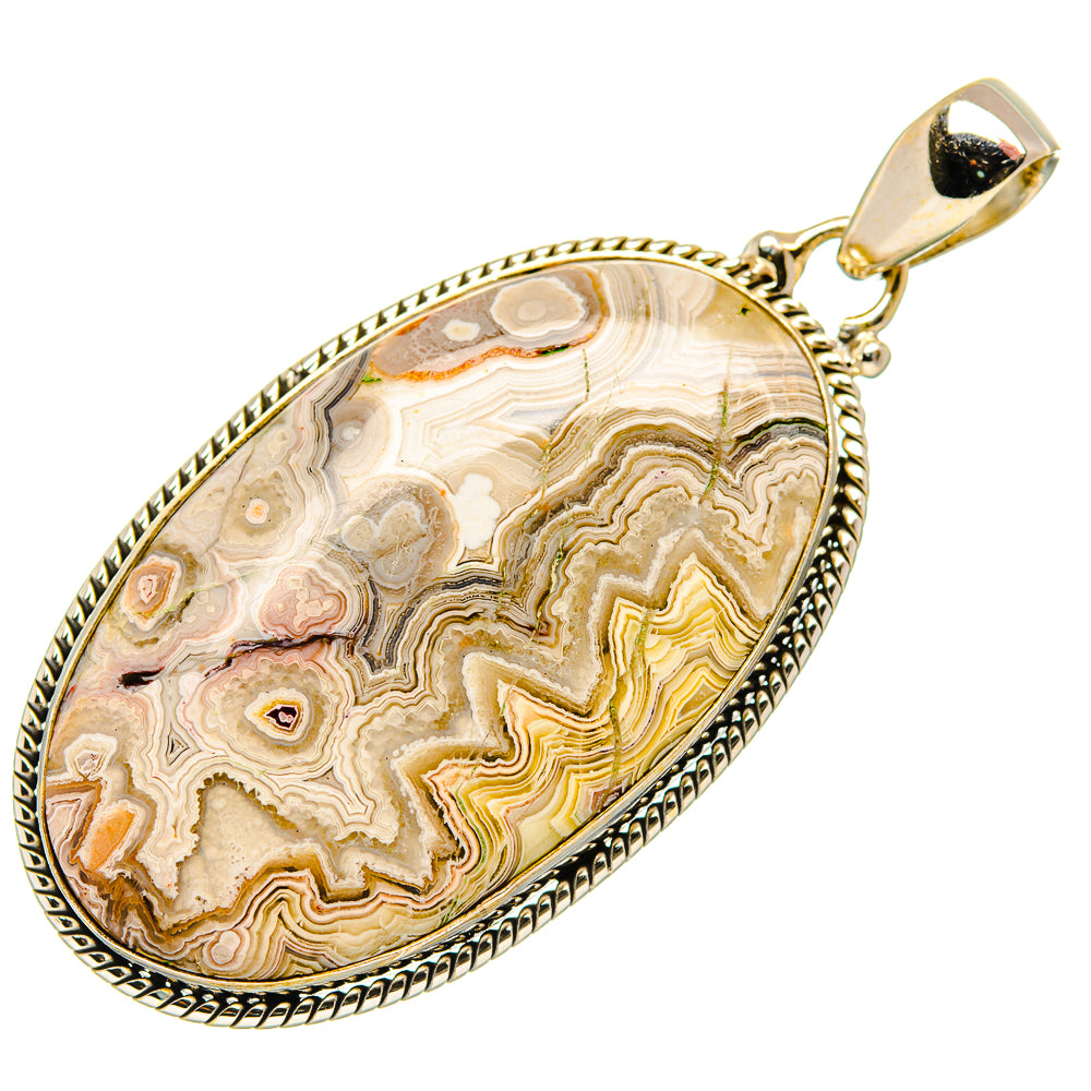 Laguna Lace Agate Pendants handcrafted by Anasilvercos - PD34051 - Photo 2