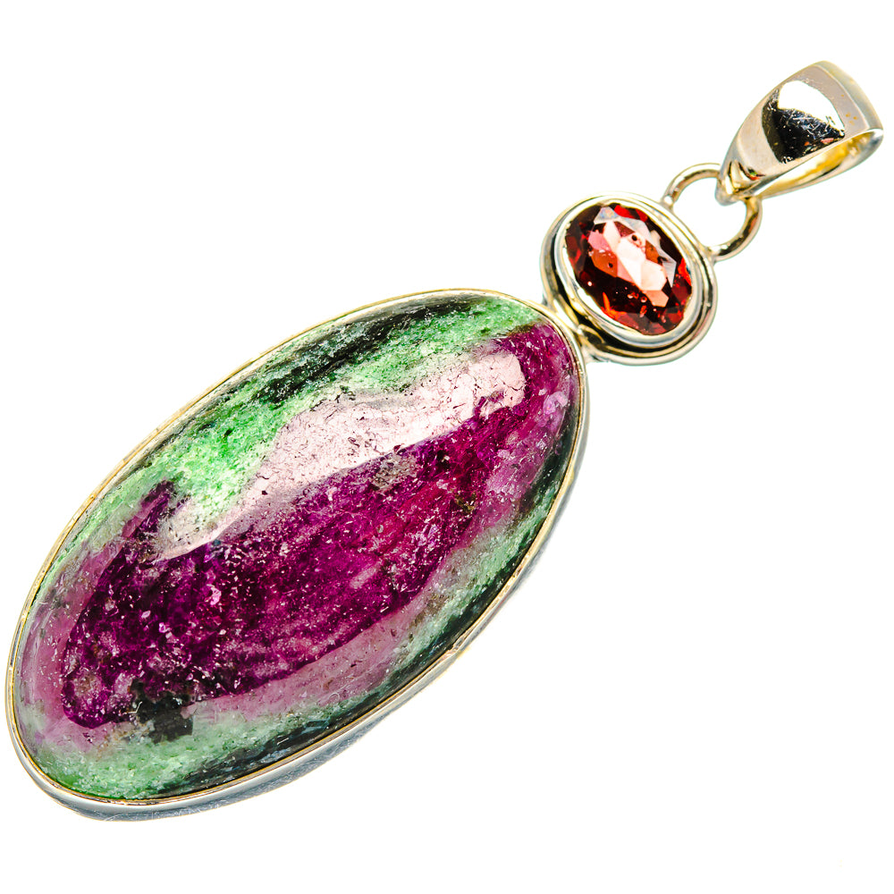 Ruby Zoisite Pendants handcrafted by Anasilvercos - PD34053 - Photo 2