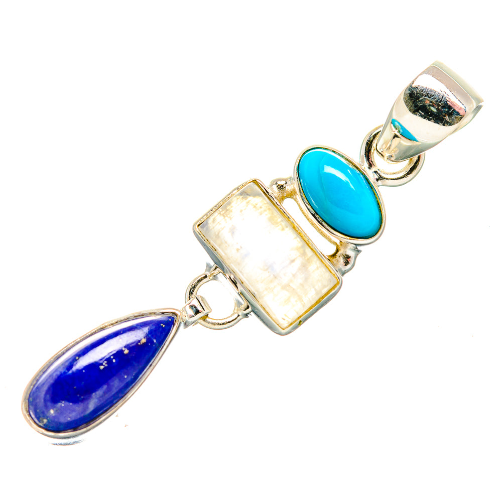 Rainbow Moonstone Pendants handcrafted by Anasilvercos - PD34070 - Photo 2
