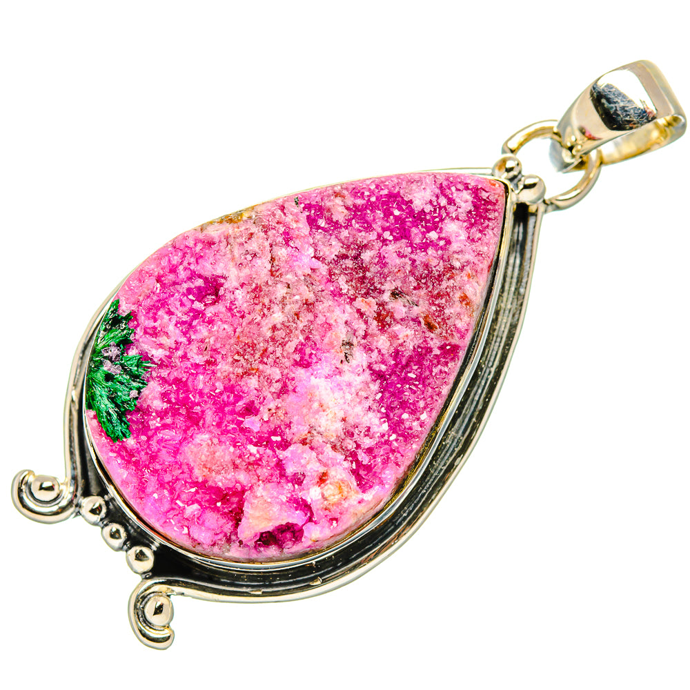 Cobalto Calcite Druzy Pendants handcrafted by Anasilvercos - PD34105 - Photo 2