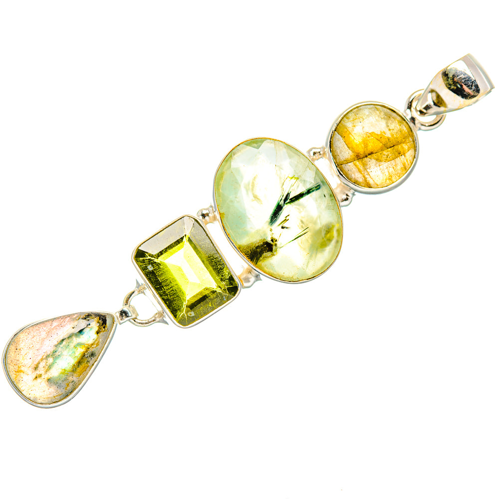 Prehnite Pendants handcrafted by Anasilvercos - PD34113 - Photo 2